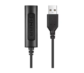 Sandberg Headset USB controller černá / adaptér 3.5mm jack na USB / 1.5m     