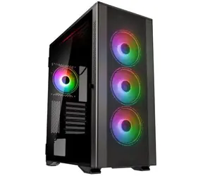 Kolink Stronghold Prism šedá / ATX / 1xUSB 3.1 + 2xUSB 2.0 / 4x 120 mm / bez zdroje / průhledná bočnice / Tvrzené sklo