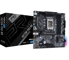 ASRock H670M Pro RS / H670 / LGA 1700 / 4x DDR4 / PCIEx16 / 1x GLAN / mATX