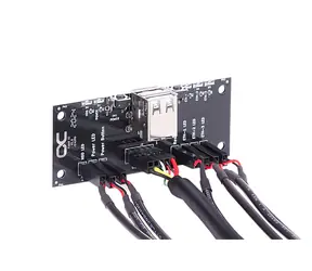 Alphacool přední I/O panel s USB 2.0 a sada kabelů pro serverové skříně černá