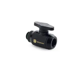 BitsPower uzavírací otočný ventil G1/4" vnitřní a vnější závit černá