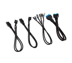 Corsair Premium Sada opletených prodlužovacích kabelů pro přední panel 30 cm černá