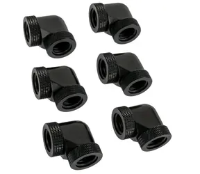 RAIJINTEK Pelias - D160906 6 ks černá / pro 16mm HardTube / G1/4" / 90° úhel