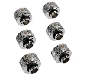 RAIJINTEK Pelias silver - D161806 6 ks stříbrná / 16 mm OD > 10 mm ID HardTube / G1/4" 