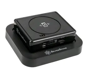 SilverStone QIB052-D power banka s Qi nabíjením a dokovací stanicí černá
