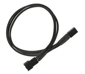 Nanoxia NX3PV3E prodlužovací kabel 3-pin Molex 30cm černá / 9-1-017 / Single Sleeve