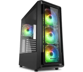 Sharkoon TK4 černá / RGB / ATX / 4x 120mm / bez zdroje / průhledná bočnice