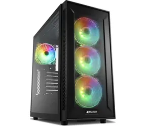 Sharkoon TG6M černá / RGB / ATX / 4x 120mm / bez zdroje / průhledná bočnice