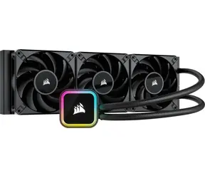 Corsair iCUE H150i RGB Elite 360mm černá / 3x120mm / RGB / 31.5 dBA / 400-1850 RPM / 59.1 CFM / Intel & AMD