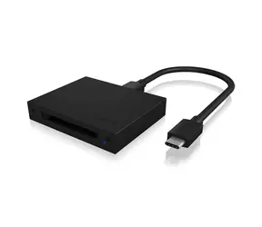 Icy Box IB-CR402-C31 černá / externí čtečka paměťových karet / 2 porty / USB-C