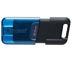 Kingston DataTraveler 80 64GB černá / Flash Disk / USB 3.2 Gen 1 - (USB-C 3.0)