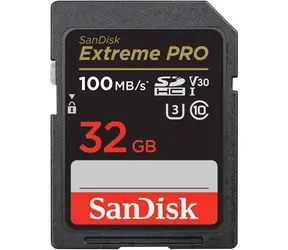 SanDisk Extreme PRO SDHC 32GB / Class 10 / čtení/zápis 100/90 MB/s / vhodné pro 4K