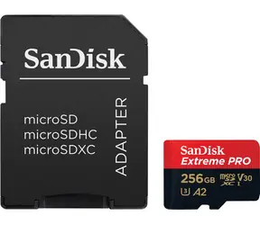 SanDisk Extreme PRO microSDXC 256GB + adaptér