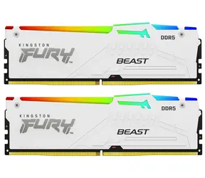 Kingston Fury Beast White RGB 64GB (2x32GB) DDR5 6000MHz EXPO / CL36 / DIMM / On-Die ECC / EXPO / XMP / 1.35V
