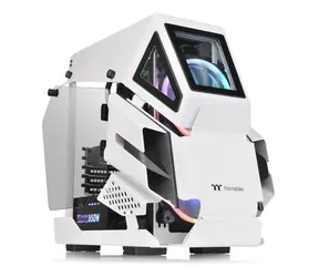 Thermaltake AH T200 Snow / Micro ATX / 1x USB C 3.1 / 2x USB 3.0 / Bez zdroje / průhledná bočnice