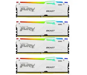 Kingston Fury Beast White RGB 64GB (4x16GB) DDR5 6000MHz / CL40 / DIMM / XMP