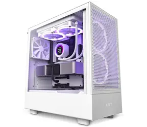 NZXT H5 Flow edition bílá / E-ATX / 1x USB 3.2 + 1x USB-C 3.2 / 3.5mm Jack / 2 x 120mm