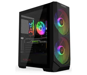 KRUX Vortex černá / PC skříň / ATX / micro-ATX / mini-ITX / průhledná bočnice / bez zdroje  / doprodej