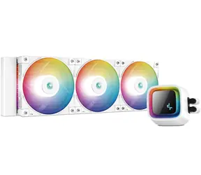 DEEPCOOL LS720 bílá / komplet vodního chlazení / 3x 120mm / ARGB / TDP 300W