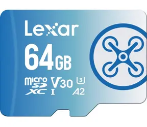 Lexar FLY High-Performance 1066x microSDXC 64GB / čtení: 160MBs / zápis: 60MBs / UHS-I U3 / Class 10 / V30