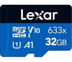 Lexar High-Performance 633x microSDHC 32 GB / UHS-I V10 / U1 / Class 10 / rychlost čtení 100MBs / zápis 20MBs