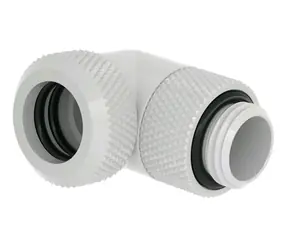 Barrow G1/4 (M) šroubení pro 12mm pevnou trubici - 90° koleno bílá