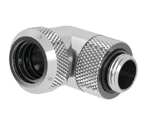 Barrow G1/4 (M) šroubení pro 14mm pevnou trubici - 90° koleno stříbrná