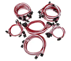 Super Flower Sleeve cable kit Pro bílo-červená / Sada kabelů pro zdroje Super Flower