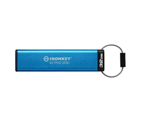Kingston IronKey Keypad 200C 32GB modrá / Flash Disk / USB-C 3.2 Gen 1 - (USB-C 3.0)