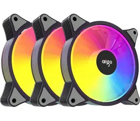 Aigo Set 3 v 1 AR12 ARGB černá / 3 ks / 120x120 / Fluid bearing / 24dB @ 1200RPM / 48 CFM / 6-pin / ARGB