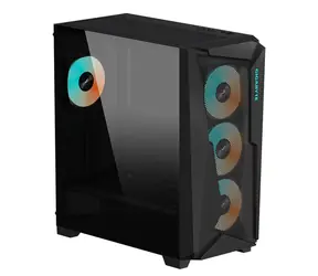 GIGABYTE C301 GLASS černá / E-ATX / 2x USB3.0 + 1x USBC3.0 / 4x 120mm / bez zdroje / průhledná bočnice 