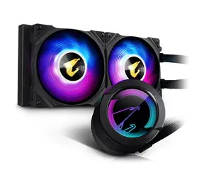 GIGABYTE AORUS WATERFORCE 240 / 2x 120 mm / 35 dB / 56.47 CFM / 950-2150 RPM / RGB / Intel + AMD