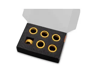 EKWB EK-Quantum Torque Compression Ring 6-Pack HDC 16 - Satin Gold