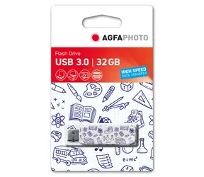 AgfaPhoto USB 3.0 32GB School bílá / Flash Disk / USB-A 3.0