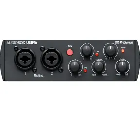 PreSonus AudioBox USB 96 - 25th černá / Externí zvuková karta / USB-B / 2x XLR / 2x MIDI / 2x Hi-Z / 2x Jack 6.3 mm
