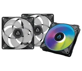 ARCTIC P14 PWM PST A-RGB černá 3ks / 140 mm / Fluid Dynamic Bearing / 200-1900 RPM / 68.9 CFM / 4-pin + 3-pin RGB