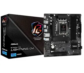 ASRock B760M PG Lightning/D4 / LGA 1700 / 4x DDR4 / 2x PCIex16 / mATX