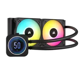 Corsair iCUE H100i ELITE LCD XT černá / 2x 120mm / 34.1dB / 550-2100RPM / 65.57CFM / Intel + AMD