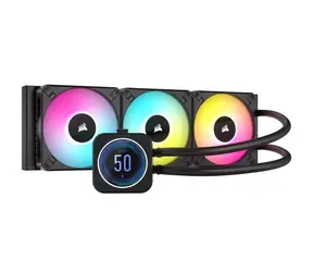 Corsair iCUE H150i ELITE LCD XT černá / 3x 120mm / 550-2100RPM / 65.57CFM / intel + AMD