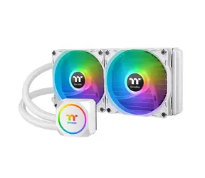 THERMALTAKE TH240 ARGB bílá / AIO vodní chladič CPU / 2x 120 mm / 1500 RPM @ 28.2 dB / 59.28 CFM