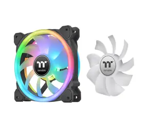 THERMALTAKE SWAFAN 12 RGB Radiator černá 3ks / Ventilátor / 120 mm / Hydraulic Bearing / 2000 RPM @ 36.5 dB / 54.85 CFM