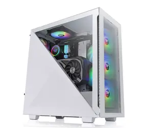 THERMALTAKE Divider 300 TG ARGB bílá / ATX / 1x USB-C 3.2 / 2x USB-A 3.0 / bez zdroje / průhledná bočnice
