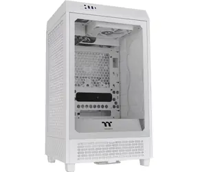 THERMALTAKE The Tower 200 bílá / mini ITX / 1x USB-C 3.2 / 2x USB-A 3.0 / bez zdroje / průhledná bočnice 