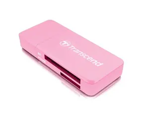 Transcend RDF5 čtečka paměťových karet růžová / USB-A 3.1 Gen 1 / SDXC / microSDXC / UHS-I