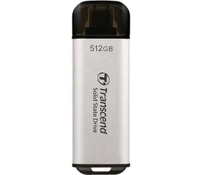 Transcend ESD300S Externí SDD 512GB šedá / USB-C 3.2 Gen 2 / R: 1050MBs / W: 950MBs                         