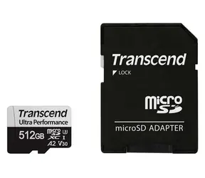 Transcend 340S microSDXC 512GB + adaptér / Class 10 / UHS-I / U3 / V30 / R: 160MBs / W: 125MBs