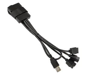 Lian Li USB Hub PW-U2TPAB USB 2.0 A -> USB 2.0 9-pin 3x černá