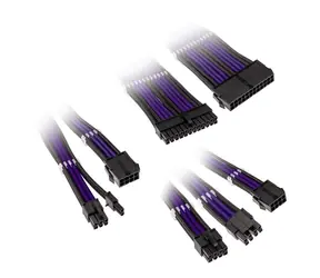 Kolink Prodlužovací sada opletených kabelů Core Adept černo-fialová