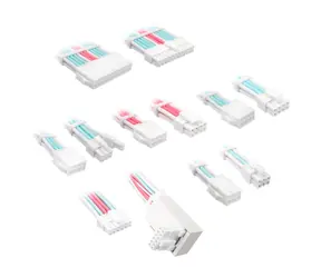 Kolink Prodlužovací sada opletených kabelů Core Pro Braided Cable Extension Kit 12V-2x6 Typ 2 bílo-modro-růžová 