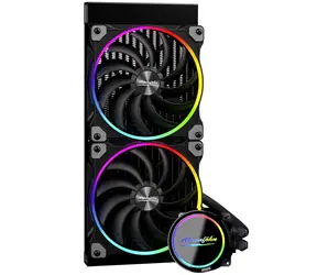Alpenföhn Gletscherwasser 280mm černá / AiO vodní chladič CPU / 2x 140mm / 36.4 dB @ 2000 RPM / 103 CFM / Intel + AMD